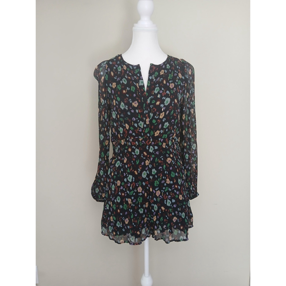 Anthropologie Long Sleeve Somerset Romper Printed Edition Multicolor Size Small - Picture 1 of 9